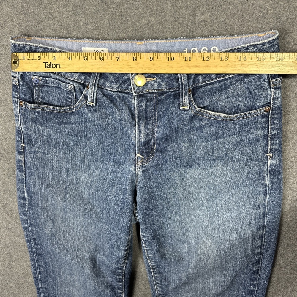 Gap Jeans Women 6 L Boot Cut Long‎ Lean Low Rise Dark Wash Denim Canada 31x34.5 - Picture 5 of 11